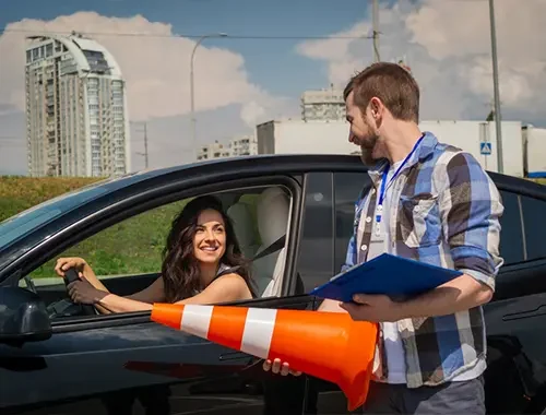 Student preparing for a VicRoads driving test with automatic driving lessons in Melbourne